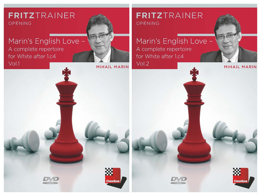 Marin’s English Love – A complete repertoire for White after 1.c4
Vol. 1 + Vol. 2 by Mihail Marin