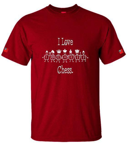 I Love Chess Red T-Shirt