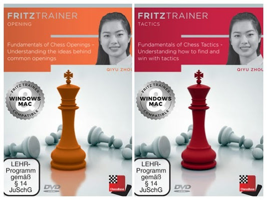 Fundamentals of Chess Opening By  Qiyu Zhou And Fundamentals of Chess Tactics By Qiyu Zhou Combo ( Pack of 2 DVDs)