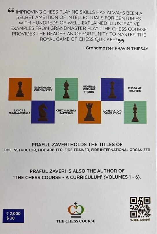 The Chess Course by Praful Zaveri (A Pack of Seven Books) - Revised Edition