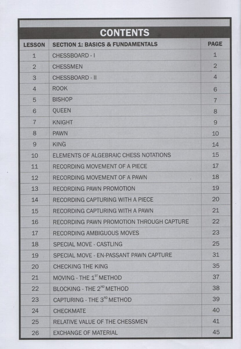 The Chess Course by Praful Zaveri (A Pack of Seven Books) - Revised Edition