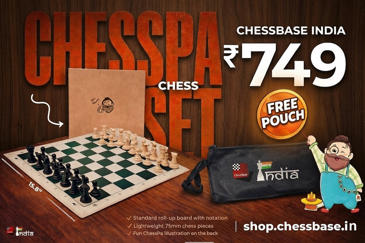 ChessPa Chess Set with Free Pouch – ChessBase India Shop