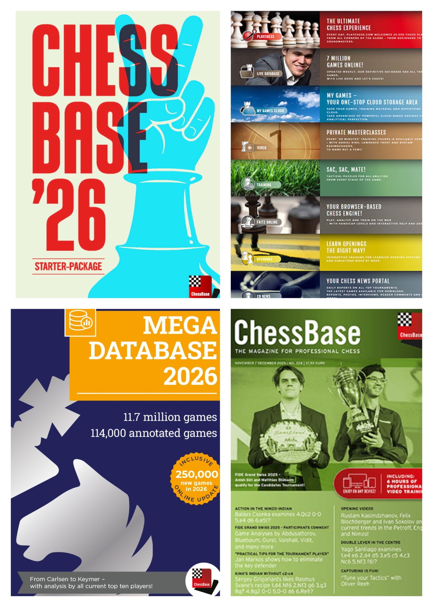 ChessBase 26 Mega Pack (CB26 + Mega 2026 + CB Account + 6 CBM Editions ) - Pre Order