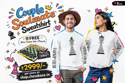 Couple Soulmate Sweatshirt + Free Mini Chess Set