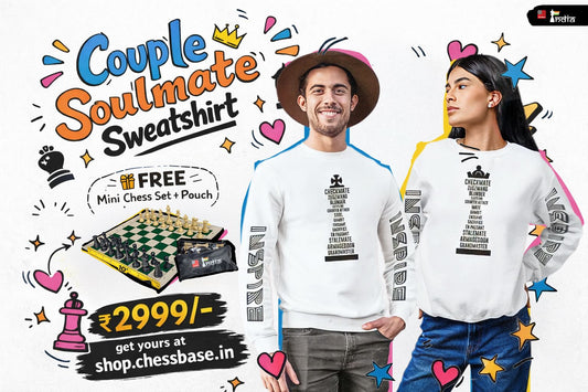 Couple Soulmate Sweatshirt + Free Mini Chess Set