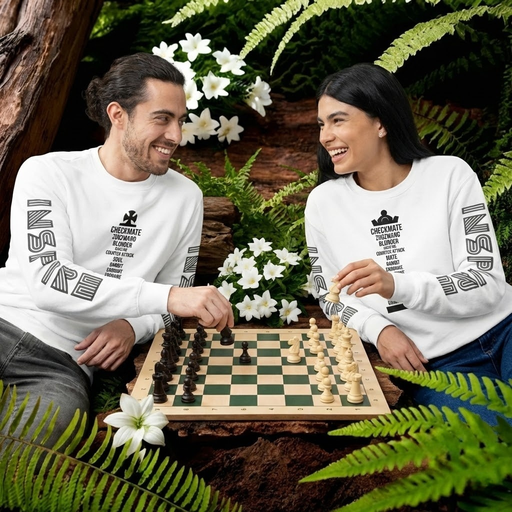 Couple Soulmate Sweatshirt + Free Mini Chess Set